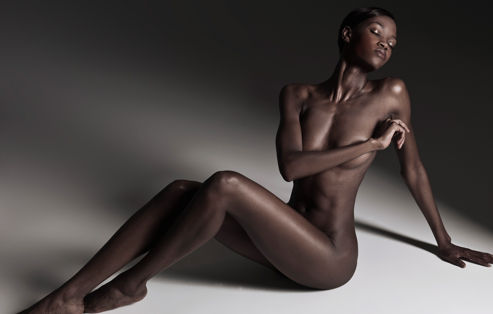 Black nude woman